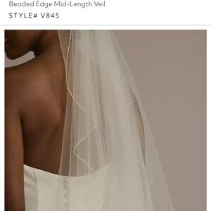 David's Bridal White Wedding Veil